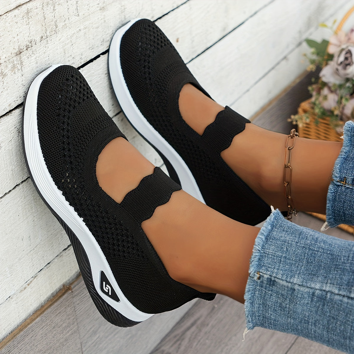 Zapatos deportivos ligeros y transpirables para mujer, zapatos para caminar con amortiguación y resistentes al desgaste, zapatos casuales y cómodos sin cordones.