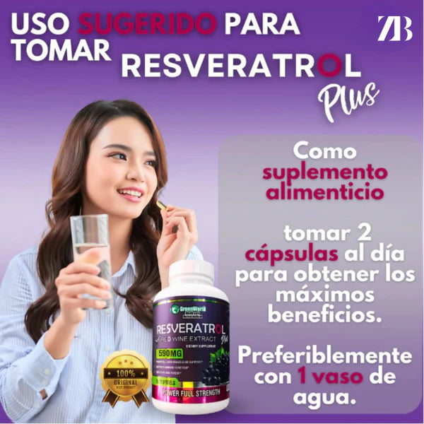 Resveratrol en capsulas Green world 1600 mg