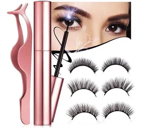🌸 KIT DE PESTAÑAS MAGNÉTICAS + delineador y pinza de fácil y rápida aplicación🌸 PAGA 1 Y LLEVA 2!