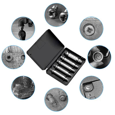 🔩 JUEGO DE BROCAS DE 6 PIEZAS EXTRACTOR DE TORNILLOS DAÑADOS 🔩