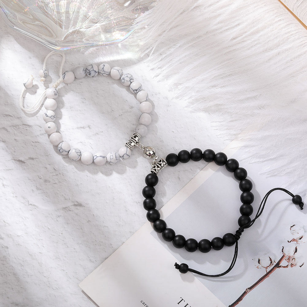Pack Pulseras Para Parejas Con Imán Corazón Regalo San Valentín