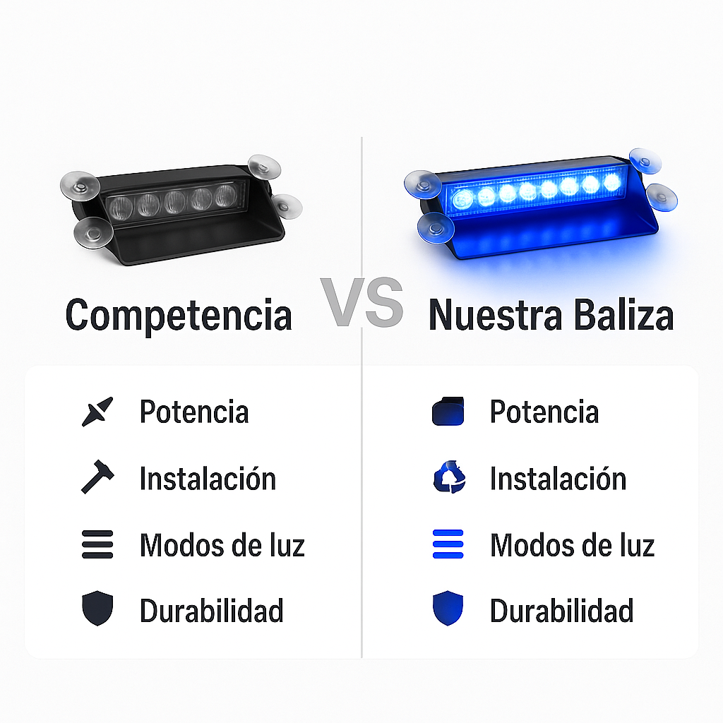 BlueFlash Pro - Baliza LED Estroboscópica