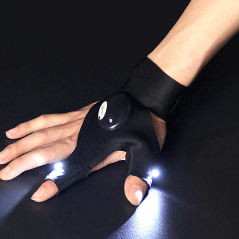 GUANTES LUZ LED IMPERMEABLES 🛠️
