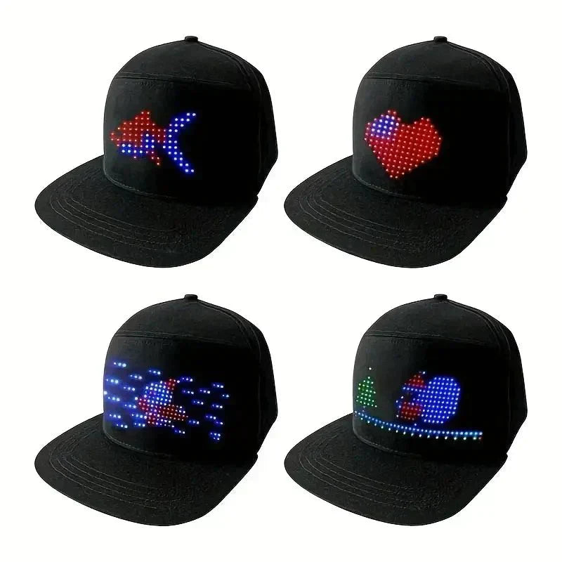 Gorra con Pantalla LED Personalizable Bluethoot GLOW-CAP™