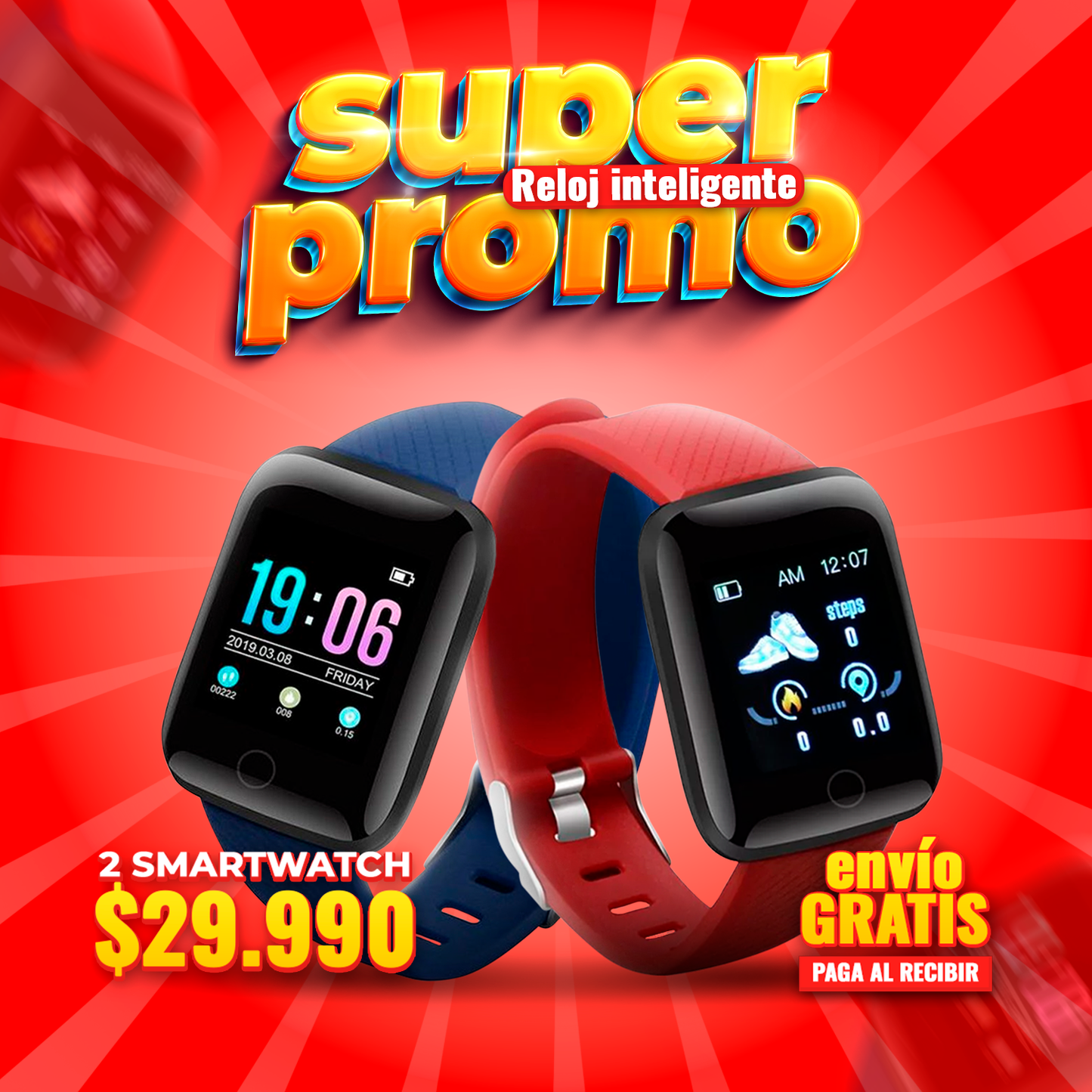 Super Promo 2x1 - Smartwatch ( Resistente al agua)
