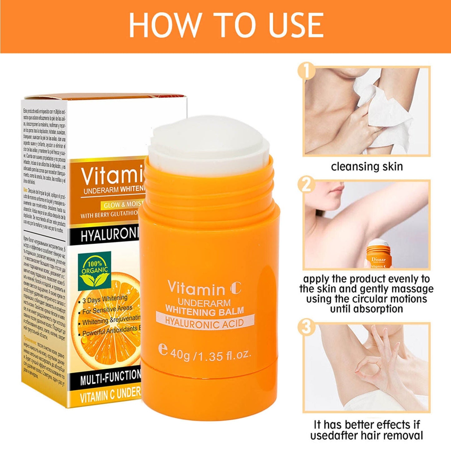 Promoción 2x1 Desodorante aclarante y Crema Vitamina C Disaar