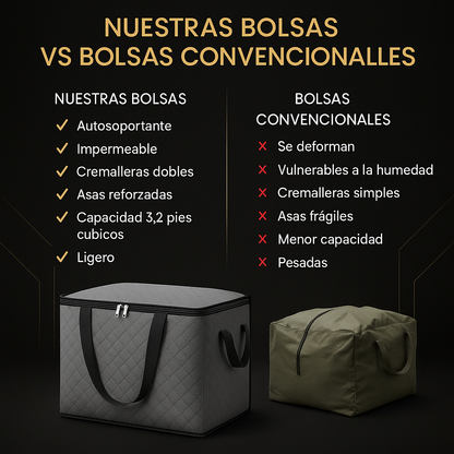 4 piezas Armario de almacenamiento portátil para ropa, mantas y edredones, impermeable.