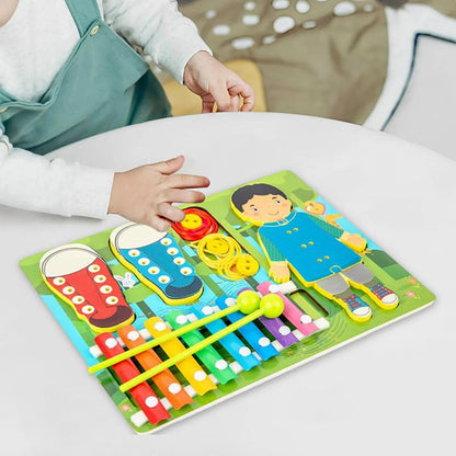 Juguete Montessori Tablero Musical Y Motricidad Para Niños