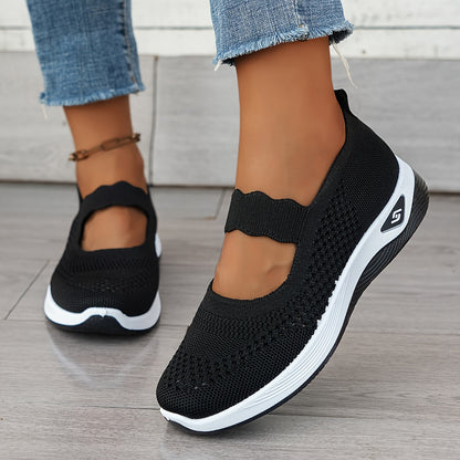 Zapatos deportivos ligeros y transpirables para mujer, zapatos para caminar con amortiguación y resistentes al desgaste, zapatos casuales y cómodos sin cordones.