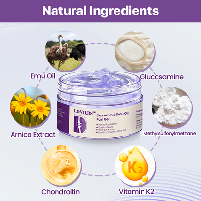 LOVILDS™ Curcumin & Emu Oil Pain Gel – 🏥Backed by US Osteopathic Experts