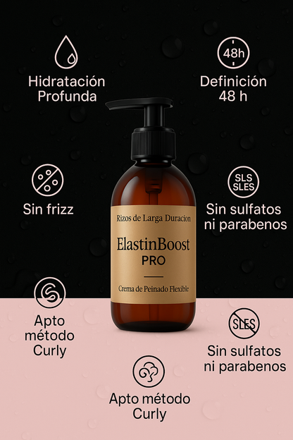ELASTIN BOOST PRO – ¡Rizos con Vida y Definición Profesional en Casa!