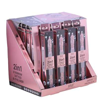 Pack 24 unidades DELINEADOR DE OJOS Y MICROBLANDING DE CEJA TATTOO 2 IN 1
