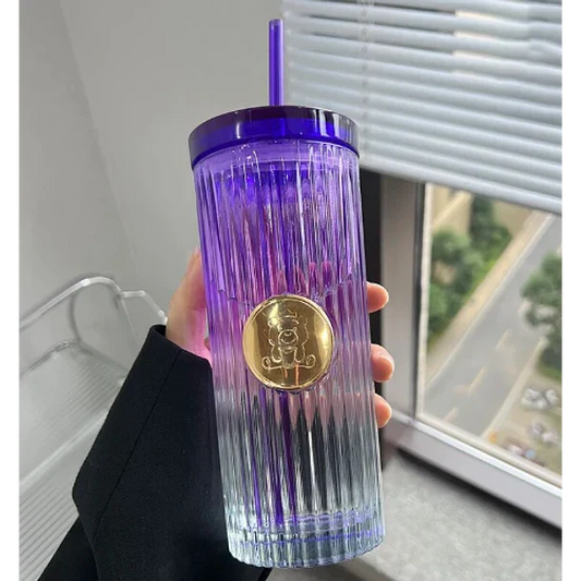 Vaso de vidrio + bombilla 470ML