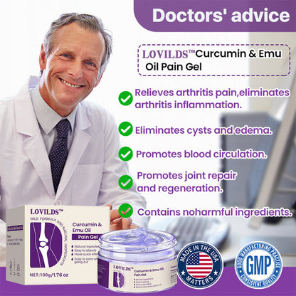 LOVILDS™ Curcumin & Emu Oil Pain Gel – 🏥Backed by US Osteopathic Experts