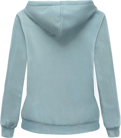 SWISSWELL Sudaderas con capucha para mujer, forro polar de invierno, con cremallera completa, forro de sherpa grueso