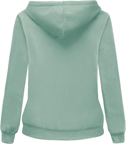 SWISSWELL Sudaderas con capucha para mujer, forro polar de invierno, con cremallera completa, forro de sherpa grueso
