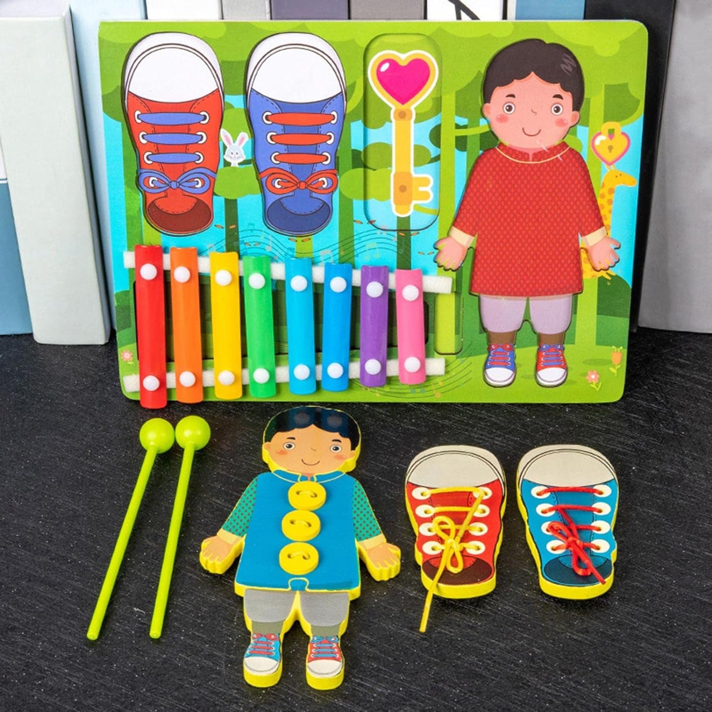 Juguete Montessori Tablero Musical Y Motricidad Para Niños