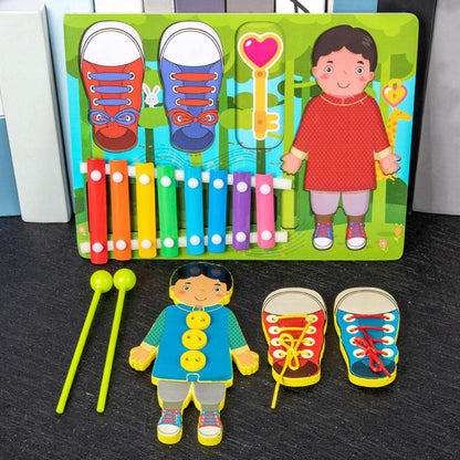 Juguete Montessori Tablero Musical Y Motricidad Para Niños