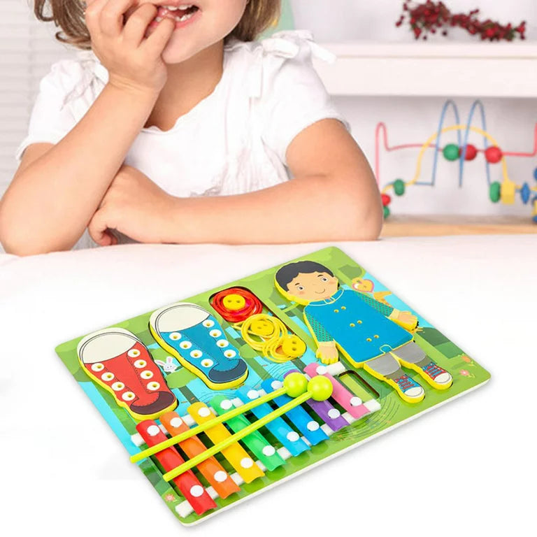 Juguete Montessori Tablero Musical Y Motricidad Para Niños