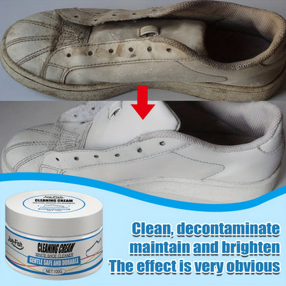 Crema Limpiadora Instantánea para Zapatos Blancos - Removedor de Manchas y Blanqueador, Seguro para Zapatillas, Lona, Cuero Sintético | Fórmula Fácil sin Enjuague