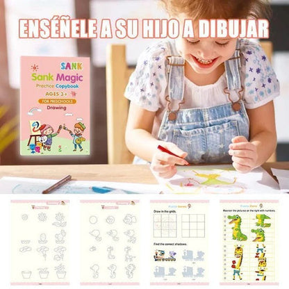 KIT con 4 Cuadernos de Caligrafía Mágica Creativa + ¡Envío Gratis!