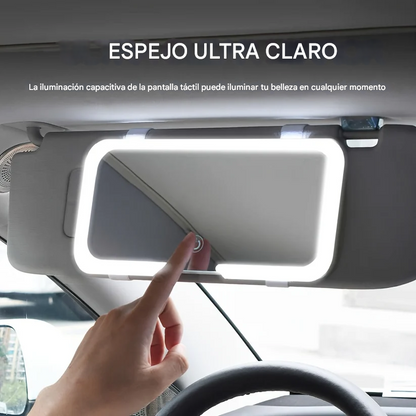 Espejo de Vanidad Plegable Portátil con Luz LED Ajustable