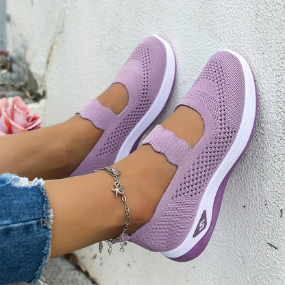 Zapatos deportivos ligeros y transpirables para mujer, zapatos para caminar con amortiguación y resistentes al desgaste, zapatos casuales y cómodos sin cordones.