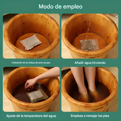 Pack De Hierbas desintoxicantes - 12 hierbas chinas tradicionales para baño de pies