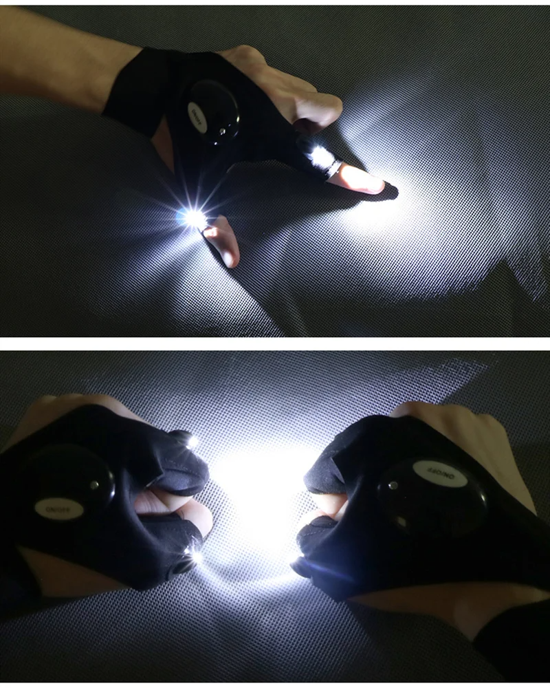 GUANTES LUZ LED IMPERMEABLES 🛠️