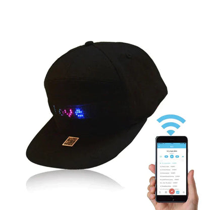 Gorra con Pantalla LED Personalizable Bluethoot GLOW-CAP™