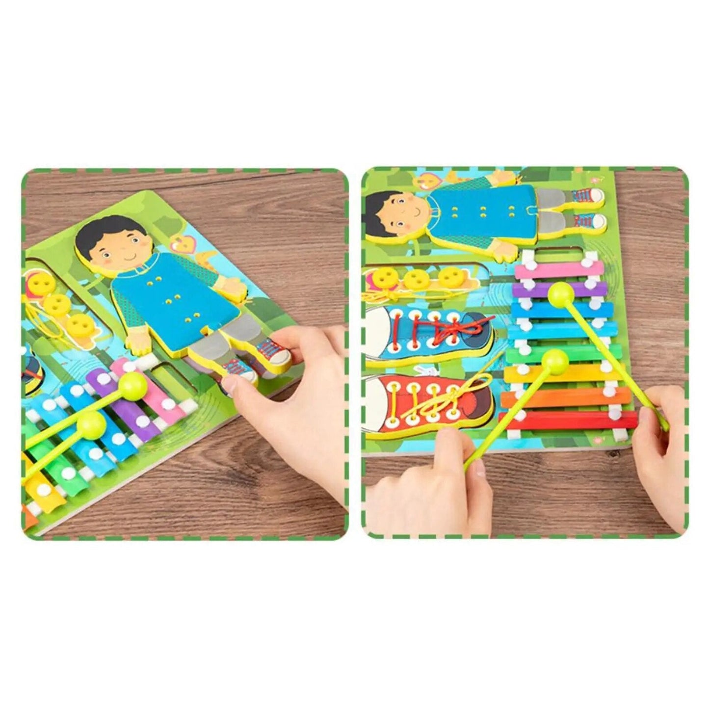 Juguete Montessori Tablero Musical Y Motricidad Para Niños